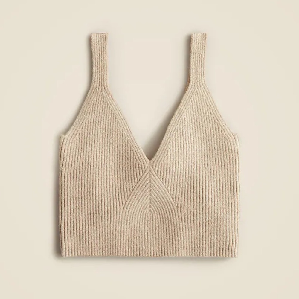 Cropped Cashmere Sweater Cami